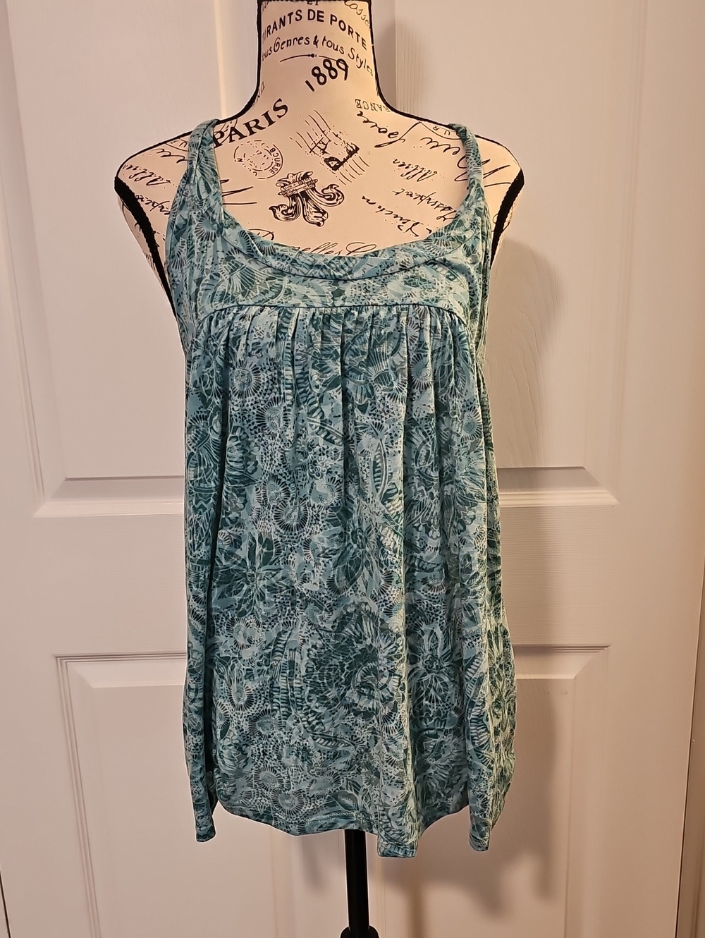 INC International Concepts Teal Floral Sleeveless Camisole